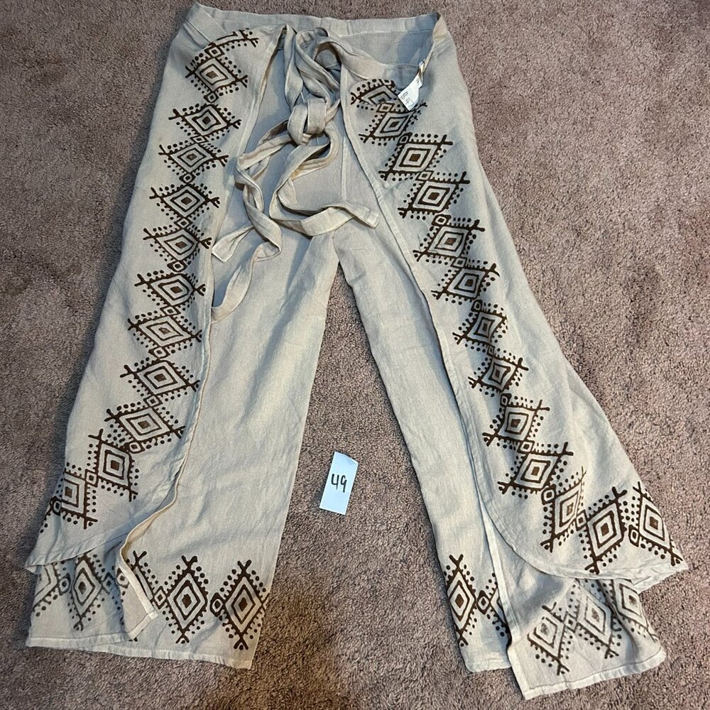Linen Wrap Pants NWT